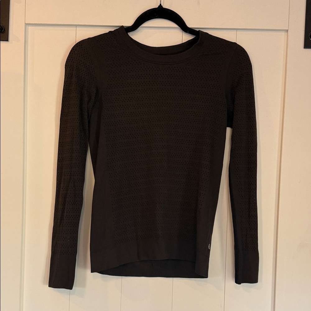 Lululemon Rusty Brown Shirt with Perforated Details
